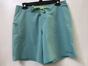 Patagonia Women's Stretch Hydropeak Boardshorts 8" Size 8 Light Beryl Green NWT - Picture 1 of 6