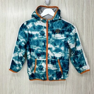 365 Kids Garanimals YOUTH Windbreaker Lined Jacket 6 Teal Tie Dye Full Zip Hood - Picture 1 of 13