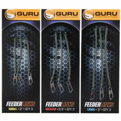 Alimentador Guru Links Pequeño 2", Mediano 2.5" y Grande 3" Alimentador Pesca Korda Guru Foto 1 de 4