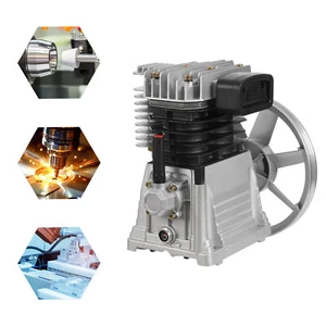 3HP Air Compressor Pump Head Aluminum 2.2KW 1.0mpa 2 Cylinder 1 Stage 250L/66Gal - Picture 1 of 13