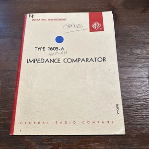 General Radio Type 1605-A Impedance Comparator Operating Instruction 1605-0100-F - Picture 1 of 4