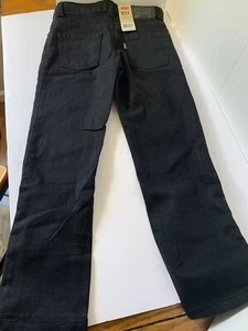 NWT LEVI 511 BOY'S BLACK SLIM PANTS SIZE 7 REG STRETCH ADJUSTABLE WAISTBAND - Picture 1 of 5
