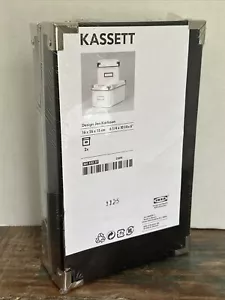 IKEA KASSETT Storage Boxes & Lids Medium Black 6-1/4" X 10-1/4" X 6" 2PK - NEW - Picture 1 of 3