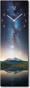Wanduhr Milky Way 20 x 60 cm Lautlose Glas Uhr Küchenuhr Wohnzimmer Schlafzimmer - Bild 1 von 6