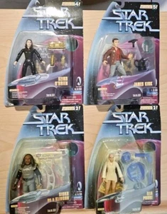 LOT 4 Star Trek 1997 Figure Warp Factor Series O'BRIEN KIRK SISKO PROBE Galactic - Picture 1 of 8