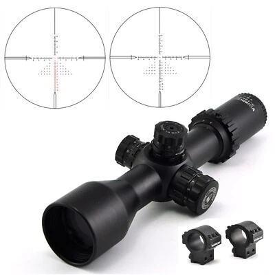 Visionking 3-12x42 FFP Rifle Scope Mil dot 30 mm Tube Shooting Low Dovetail Ring - Image 1 of 4