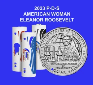 2023 P-D-S Eleanor Roosevelt American Women 25c ( 3 ) Coins 202308 - Picture 1 of 5