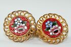 Vintage 1960'S Italian Italy Micromosaic Mosaic Cufflinks