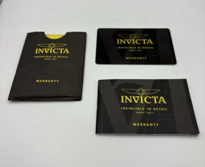 Invicta Watches Limited Edition Watch Warranty Card Booklet English Spanish - Image 1 of 4