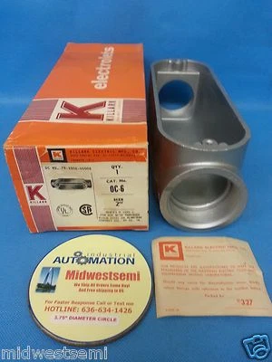 全新 KILLARK OC-6 ELECTROLETS 铝 2 英寸 0C-6 OC6 CONDUIT FITTING SHIPSSAMEDAY — 第 1/4 张图片