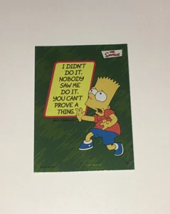2002 Topps Simpson Card Foil #16 Bart Simpson I Didn’t Do It Nobody Saw Me - Picture 1 of 2