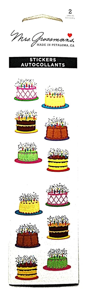 Mrs. Grossman's Birthday Stickers - Sealed Packs - You Pick - Image 1 of 1