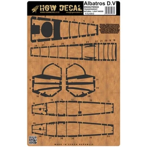 HGW 1/32 D.V Laser-cut Light Wood Decal for Wingnut Wings - 532083 - Picture 1 of 2