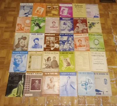 Lote de 30 partituras vintage de los años 40 en adelante leer descripción. Foto 1 de 4