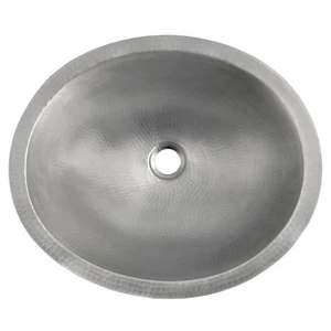 Native Trails CPS68 Classic 19" Oval Copper Undermount Bathroom - Nickel - Picture 1 of 6