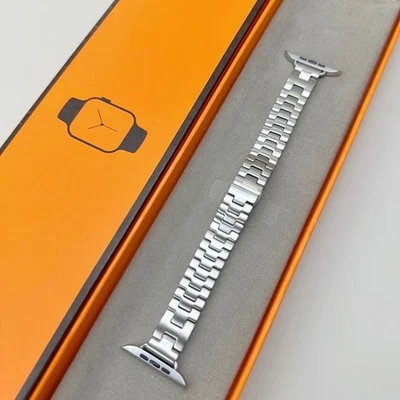 Ancho 14mm Reloj Estilo Hermes Satine Grand H Banda Para Apple Watch Series 38-46mm Foto 1 de 4