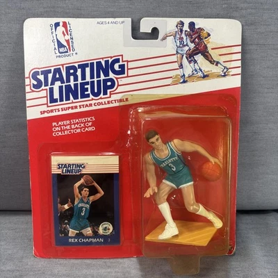 Figura 1989 alineación inicial REX CHAPMAN ROOKIE 1ª SLU Charlotte Hornets Kenner Foto 1 de 4