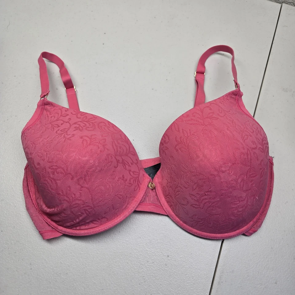 Sujetador Natori Mujer 36D Rosa Floral Camiseta Con Aros Encaje Correas Ajustables Foto 1 de 4