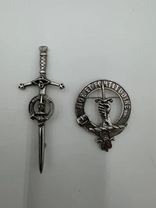 Set Of 2 Scottish Clan Kilt Pins - Picture 1 of 7