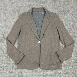 Majestic Filatures Deluxe Tee Shirt Blazer Womens 2 Medium Tan Cotton Cashmere - Picture 1 of 7