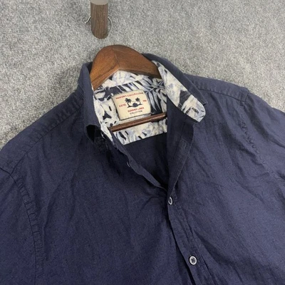 Report Collection Mens Summer Linen Shirt Short Sleeve Button Down Casual - Image 1 of 4