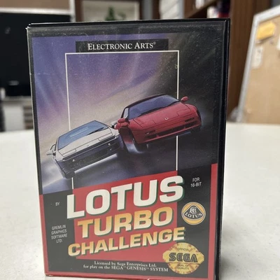 Lotus Turbo Challenge (Sega Genesis, 1992) Case And Cart Only No Manual Racing - Image 1 of 4