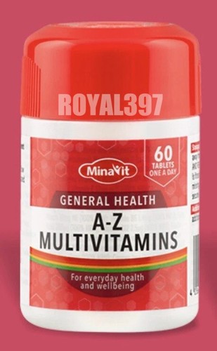 Minavit A-Z Multivitamin One A Day For General Health Supplement - 60 ...