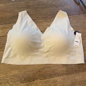 NWT Truekind Everyday Throw-on Wireless Bralette 4 XL Nude - Picture 1 of 6