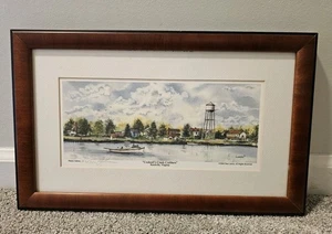 Cockrell's Creek Crabbers Reedville, VA Framed Print Signed Numbered  - Picture 1 of 13