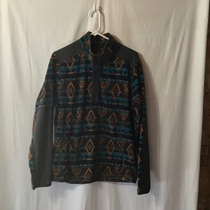 Alpine Design Aztec Southwestern Print Fleece 1/4 Zip Pullover Medium - Picture 1 of 7