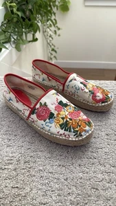 Johnny Was Andra Espadrille Floral Embroidered Slip On Loafers Size 10 FEMININE - Picture 1 of 12