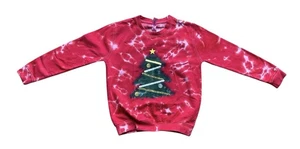 Christmas Tree Tie-Dye Sweatshirt – Kids 9-11 Years – Handmade Christmas Jumper - Picture 1 of 1
