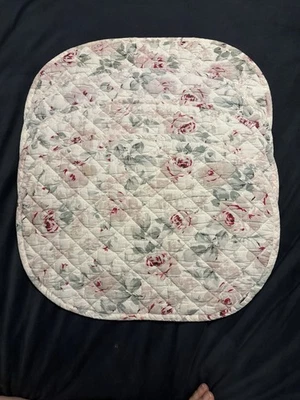 Simply Shabby Chic Set 4 Quilted Cotton Placemats Rosalie Roses Rachel Ashwell - Image 1 of 4
