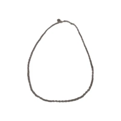 Collar de cadena Rolo mediano de plata de ley 925 POÉTICO EN CERA Foto 1 de 4