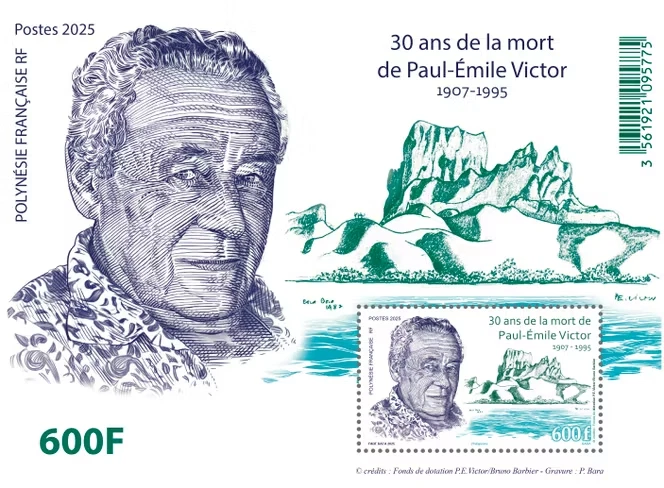 polinesia 2025 polinesia 30 años muerte Paul-Emile VICTOR 1907 1995 polar ms1v Foto 1 de 1