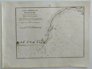 1858 Gauttier Carta Náutica Mapa Plano Desde Torre Balerma hasta Las Entinas - Imagen 1 de 2