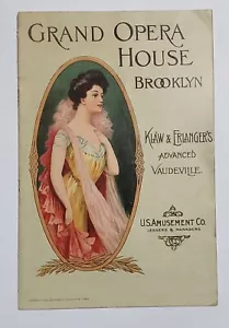 1907 GRAND OPERA HOUSE BROOKLYN PROGRAMM KLAW & FRANGERS VAUDEVILLE ROBIN HOOD - Bild 1 von 4