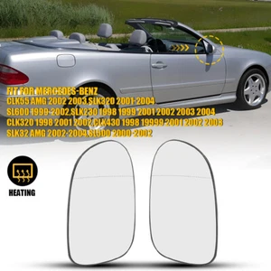 Pair Mirror Glass Replacement Heated w/ Backing LH & RH for Mercedes-Benz CLK55 - Picture 1 of 14
