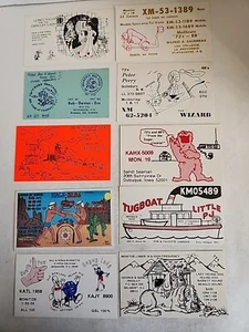 Vintage CB Ham Radio QSL Postcard Lot #19 Risqué Comic Cars 10 Cards RARE - Picture 1 of 6