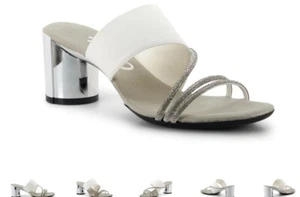 Onex Fetish White Elastic Slide Wedge Sandal Women's US sizes 5-11/NEW!!! - Picture 1 of 1