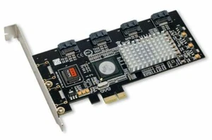SYBA SY-PEX40008 IOCrest 4 Channels PCI-E SATA HDD Controller Card w Heatsink - Picture 1 of 7