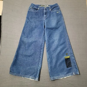 Pantalones de mezclilla holgados vintage Kik Girl talla 9 azul elástico patín Y2K Jeff Hardy - Imagen 1 de 17