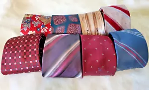 Vintage Menge 8 Krawatten Krawatten ""Christian Dior, Van Heusen, Manhattan usw. - Bild 1 von 22