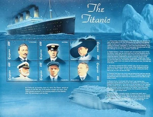 GUYANA TITANIC STAMPS SHEET OF 6 MNH 1998 OCEAN LINER CRUISE SHIP PASSENGER BOAT - Picture 1 of 1