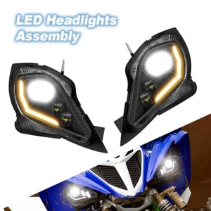 LED Headlights Assembly For Yamaha YFZ 350 450/R/X Raptor 700R 250 Wolverine 350 - Imagen 1 de 24