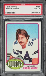 1976 Topps FB Card #158 Randy White Dallas Cowboys HOF ROOKIE RC PSA 9 MINT - Picture 1 of 2