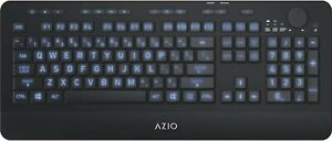 Azio new Vision Backlit Large Print Wireless Keyboard KB510W 