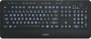Azio new Vision Backlit Large Print Wireless Keyboard KB510W - Picture 1 of 7