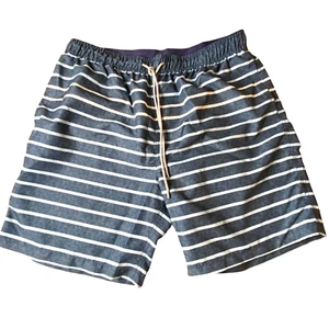 Pantalones cortos de baño Kirkland Signature para hombre talla XL a rayas azules - Imagen 1 de 7