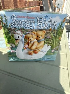 Cherished Teddies - Matt And Vicki Swan Ride Figurine - Picture 1 of 4